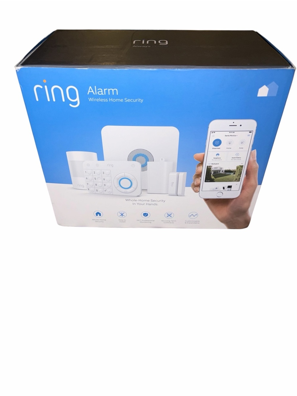 NWB Ring Alarm 1st Gen Wireless Home Security 5 Piece Kit Z-Wave 4K11S70EN0 Base